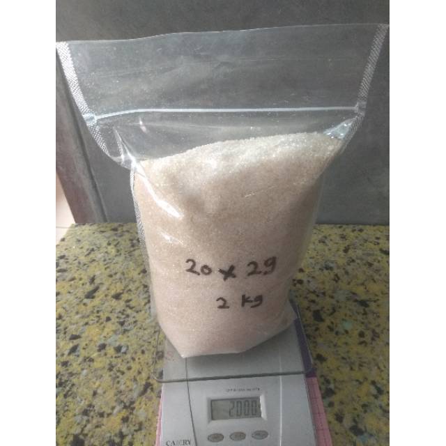 Plastik klip kemasan berdiri/ standing pouch bening seal lebar/double 20 x 29 (2 kg)