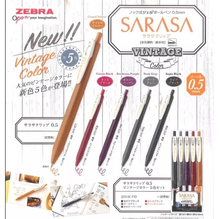 

[(BAYAR DITEMPAT) Pulpen Gel Sarasa Clip Vintage Colour Zebra - 0.5 mm