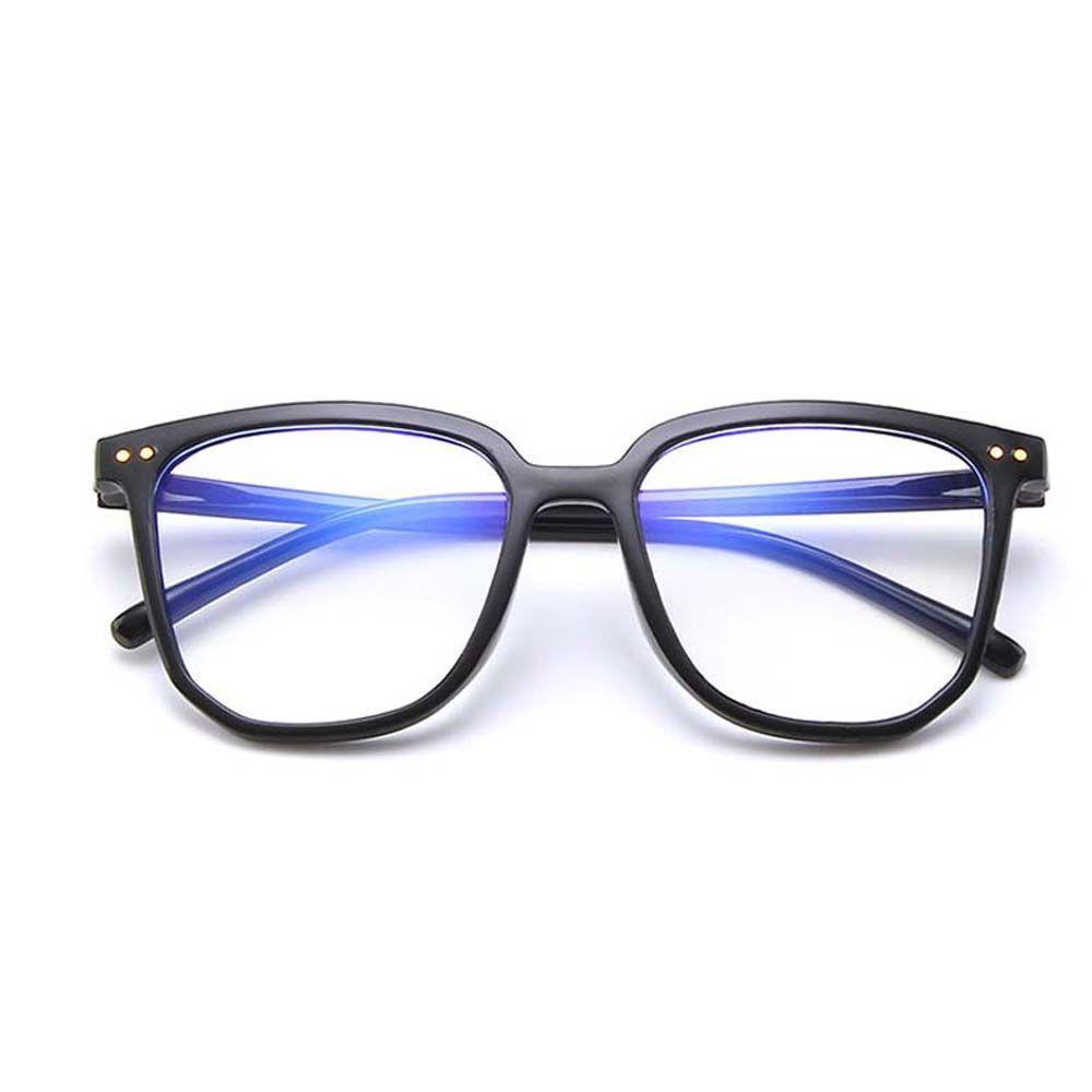 Mxbeauty Kacamata Anti Blue Light Minimalis Untuk Pria Kacamata Lensa Bening Bingkai Hitam Korea Komputer Eyewear Square Men Eyeglasses