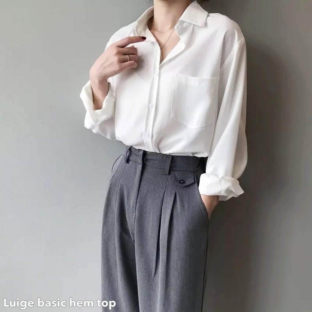 Luige basic hem top -Thejanclothes