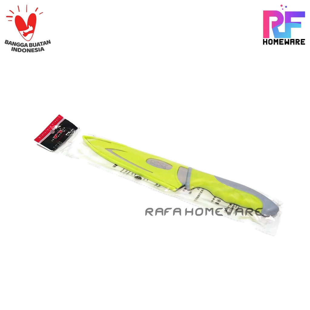 Pisau Gagang Warna Hijau+Sarung Pisau 33 cm