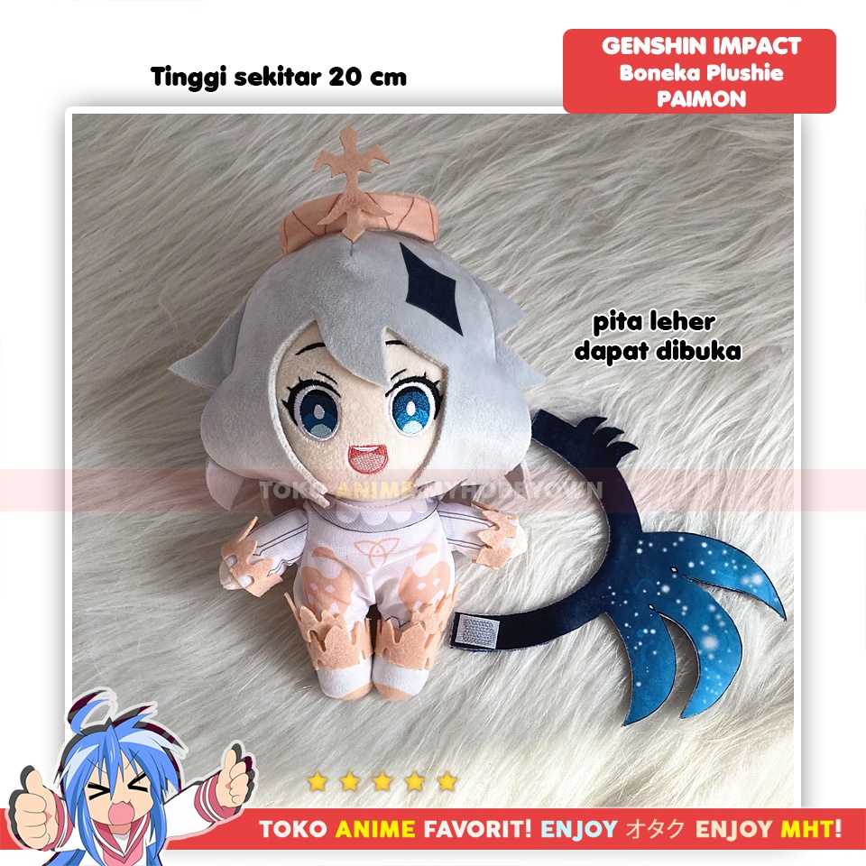 Boneka Anime Karakter Genshin Impact Paimon Plushie Doll