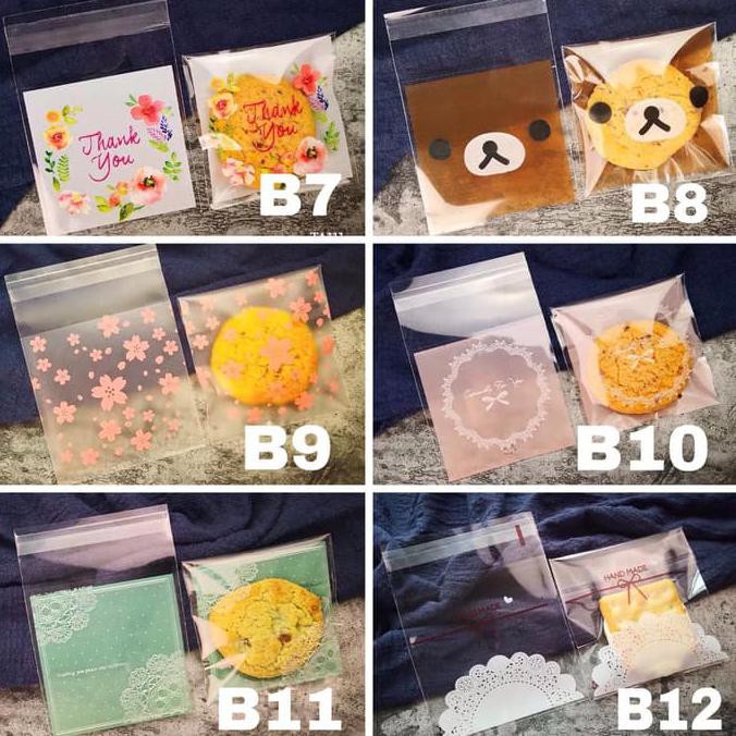 

Open Ds] Plastik Packing 7X7Cm Plastik Cookies Bungkus Kue Cantik Lucu