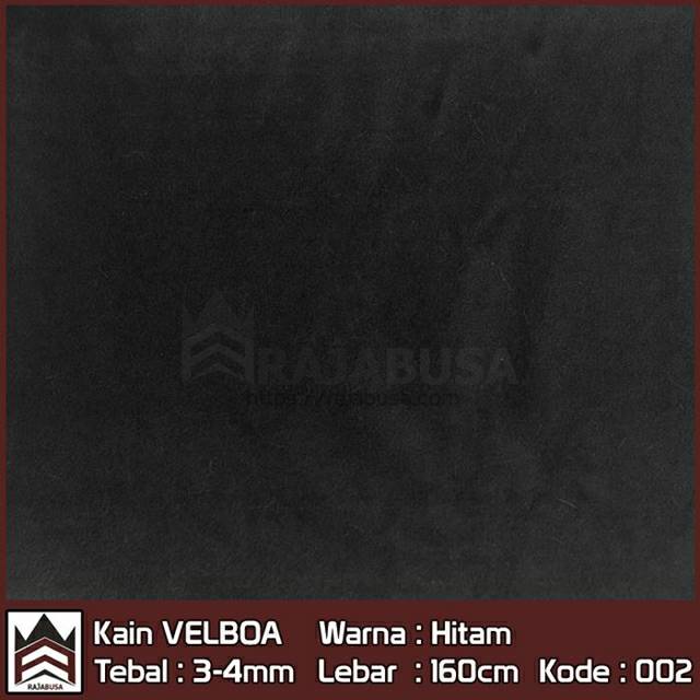 Kain Velboa Hitam Termurah - Kain Bulu Bahan Boneka