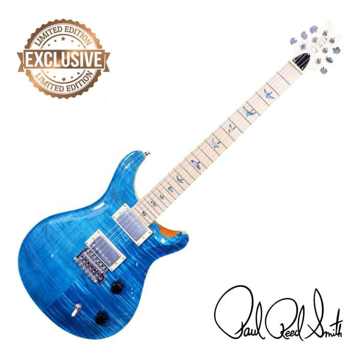 Dijual Gitar Elektrik PRS Custom 24 Whale Blue Flame Top Maple Neck Replica Murah