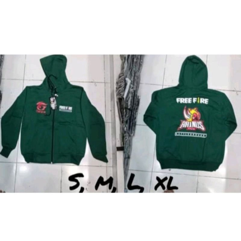 promo jaket hoodie anak² terbaru ff/free f!re berbagai warna size ; S,M,L,XL