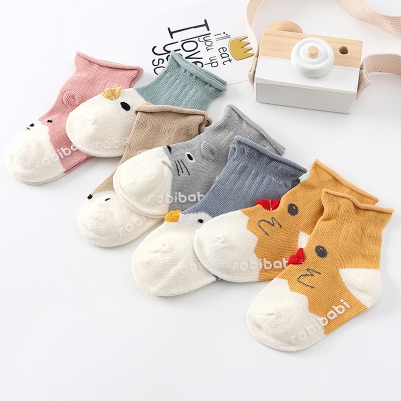 Kaos Kaki Bayi Motif Hewan Baby Socks Animal/kaus kaki bayi/kaus kaki anak-anak  L245/246