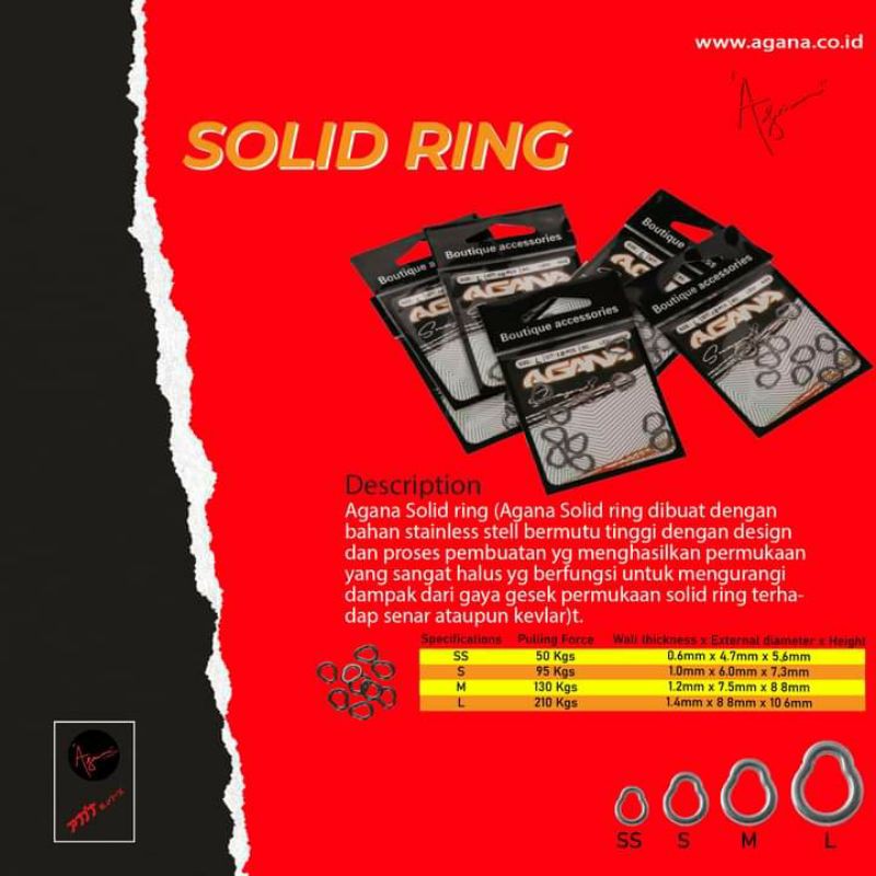 SOLID Ring Stenlis AGANA Xs S M L