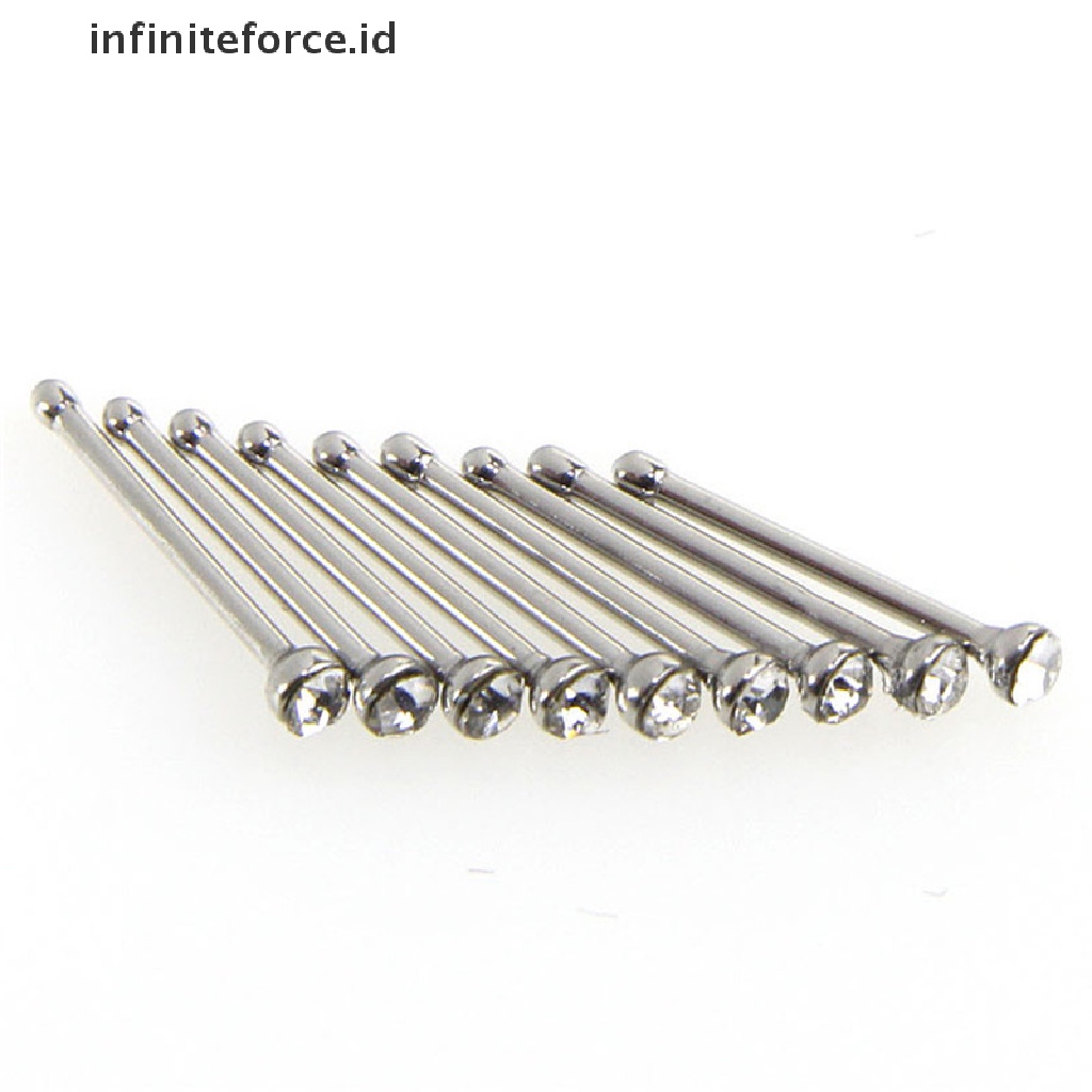 (Infiniteforce.Id) 36pcs / Set Cincin Hidung / Tubuh Bahan Stainless Steel Hias Kristal / Berlian Imitasi Untuk Wanita