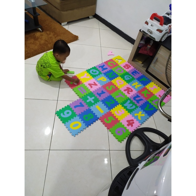 Mainan Edukatif Matras Puzzle Eccomat Mini ABC Mini Alphabet Angka