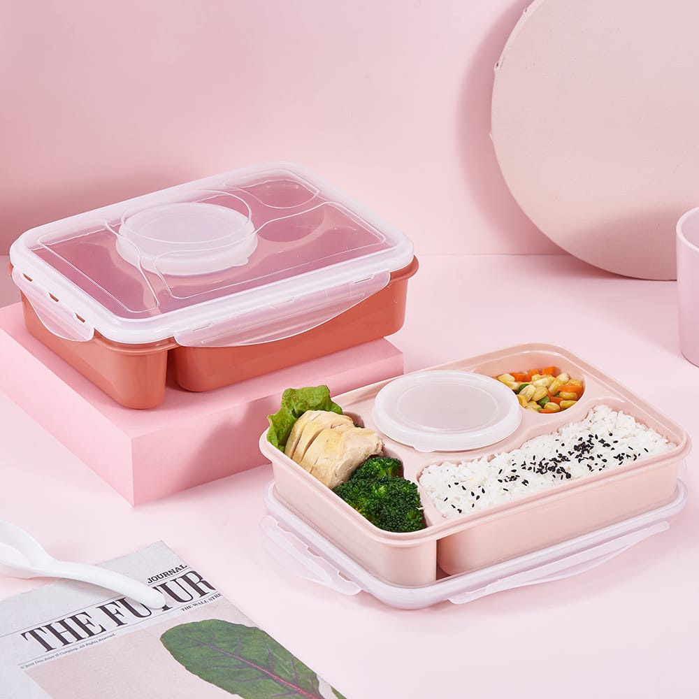 ☀ Sunly ☀ A217 LUNCH BOX Kotak Makan 4 Sekat