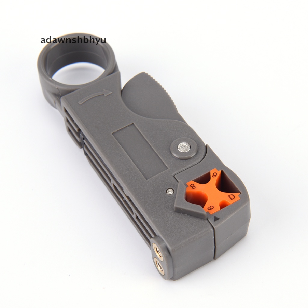 Adawnshbhyu Adjustable Double Blades RG6 /59 Wire Stripper Tang Pemotong Kabel Otomatis