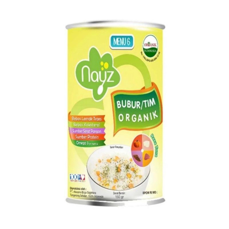 Nayz Bubur organic 150g rasa ikan tuna