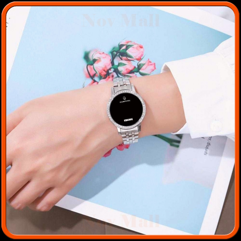 SKMEI Jam Tangan Digital Wanita Stainless Steel Strap - 1669