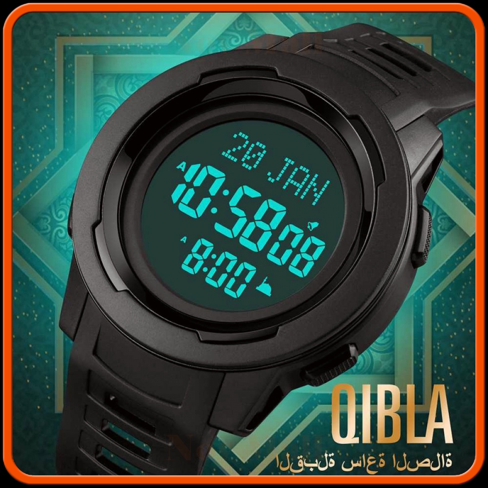 SKMEI Jam Tangan Digital Pria Muslim Qibla - 1729