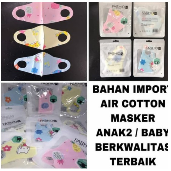 Masker Bayi / Masker Anak Anak Masker Anak Karakter Lucu /Masker Baby Air Cotton
