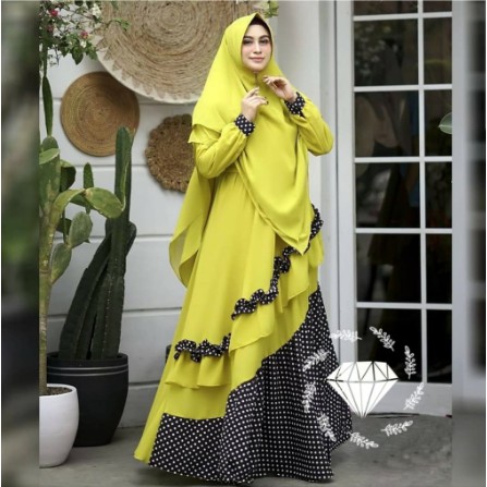 BAJU WANITA TERBARU 2022 MODEL LEBARAN KEKINIAN UKHTI LADIES GADIS SYARI GAMIS LONG SYARI RAVINA 202