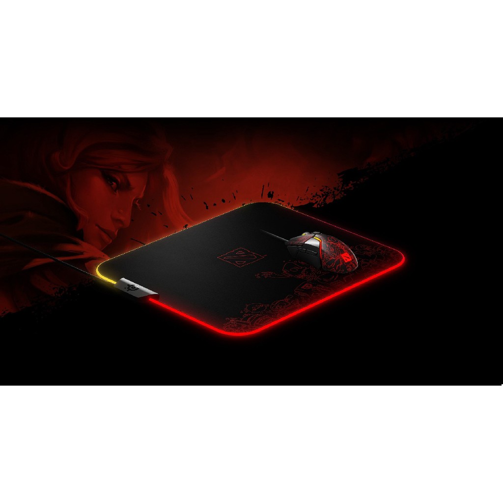 (GRATIS ONGKIR) Bundling SteelSeries Rival 600 & Qck Prism Dota 2 TI9 Edition
