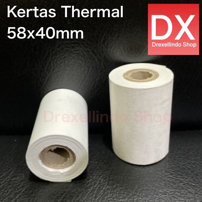 

Kertas Thermal Struk Kasir Ukuran 58x40mm / 58x40 / 58mm per 1 Roll