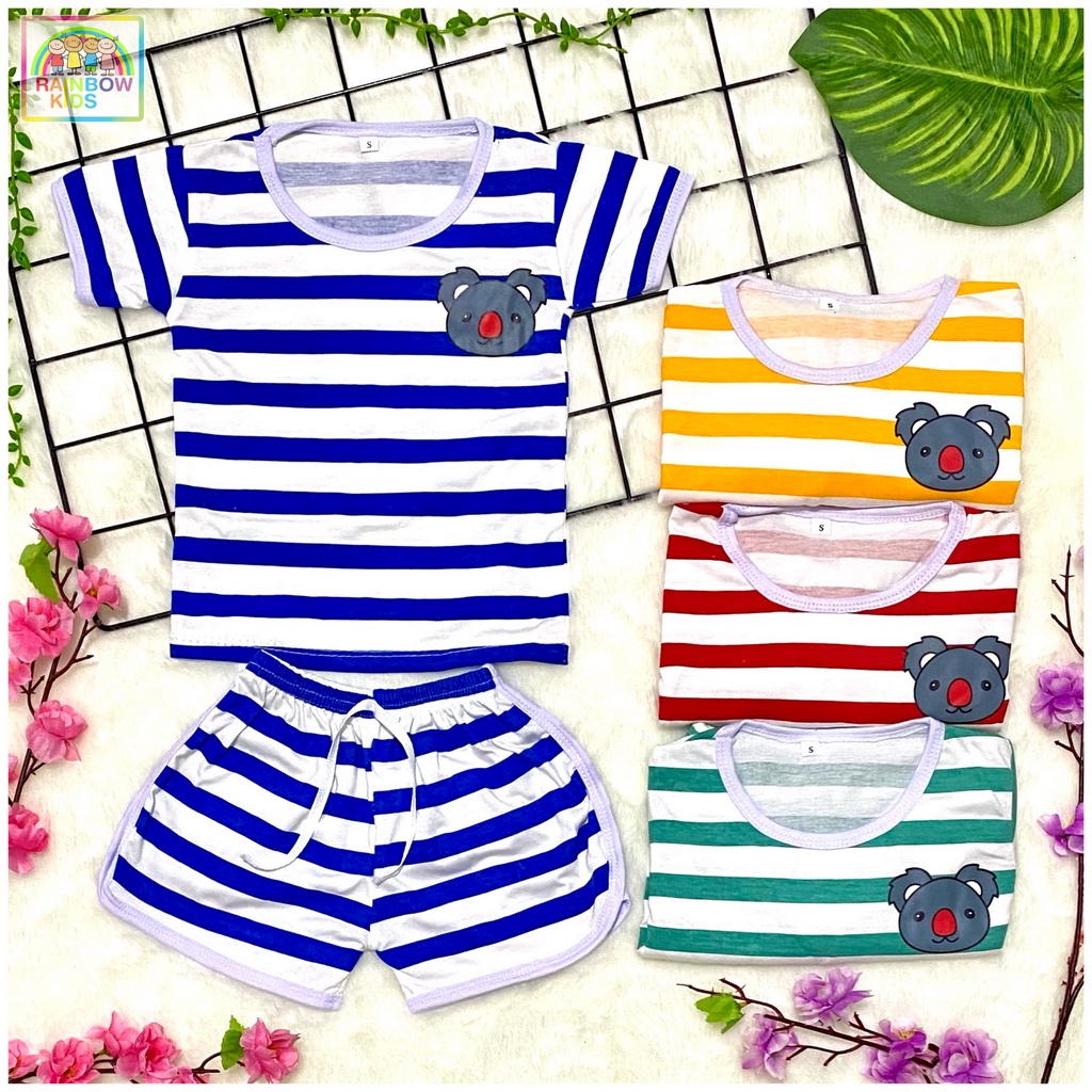 Rainbow - Setelan baju chupchup anak / setelan anak celana tali salur / setelan unisex SALUR KOALA