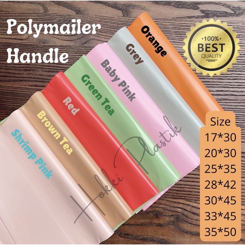 100 lembar 20x30 plastik polymailer premium tebal handle