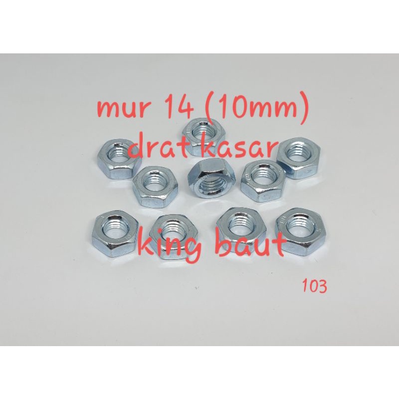 mur 14 (m10) drat kasar (putih)