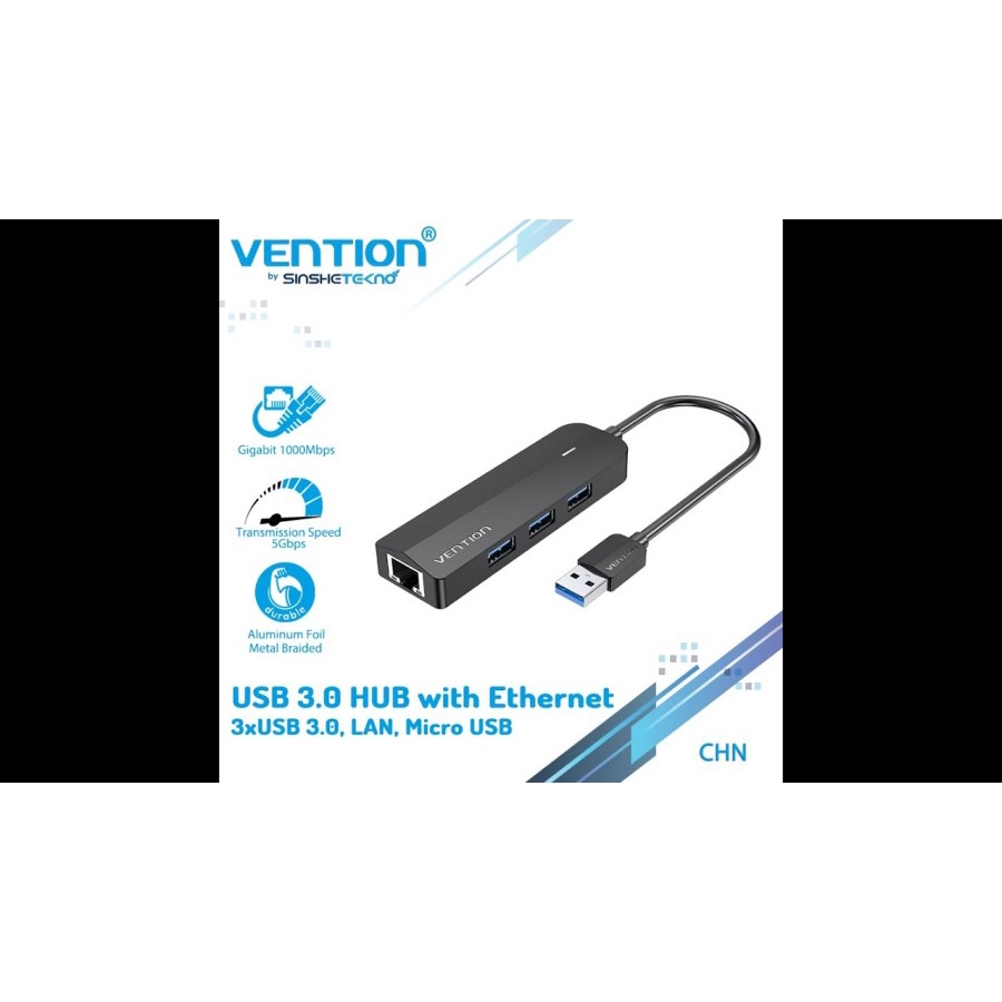 Vention USB Hub 2.0 3.0 Lan Ethernet Port Adapter With Power Por CHNBB