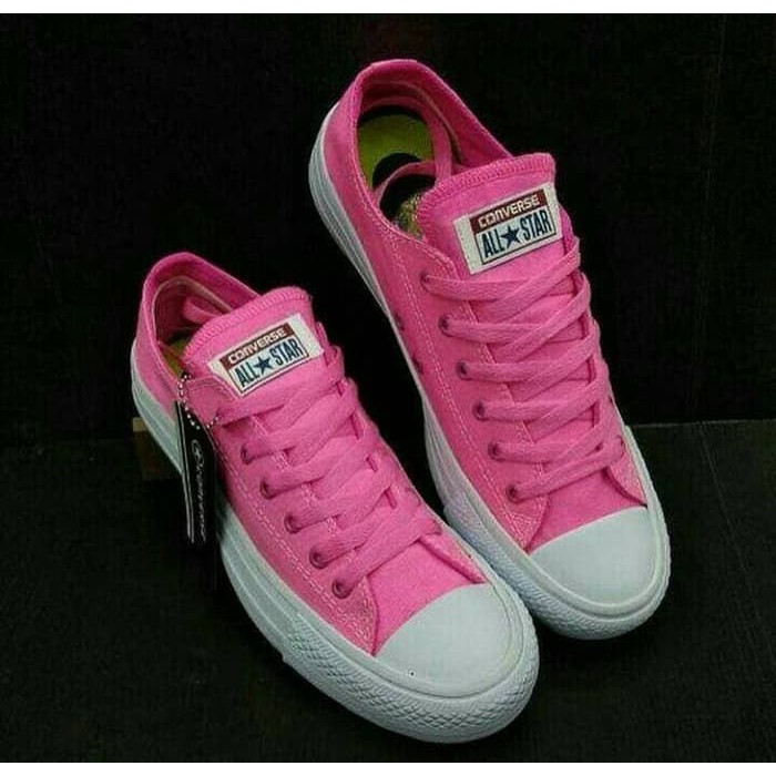 Converse CT size 36-40 sepatu wanita sneakers casual pink blue abu - Fuchsia- 36