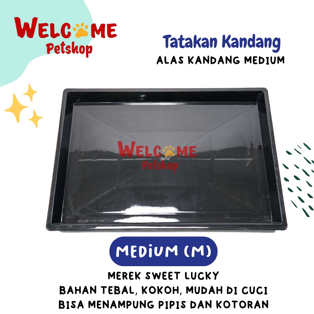 Tatakan Kandang MEDIUM 46x29x4cm Wadah Tray Kotoran Burung Hewan Sweet