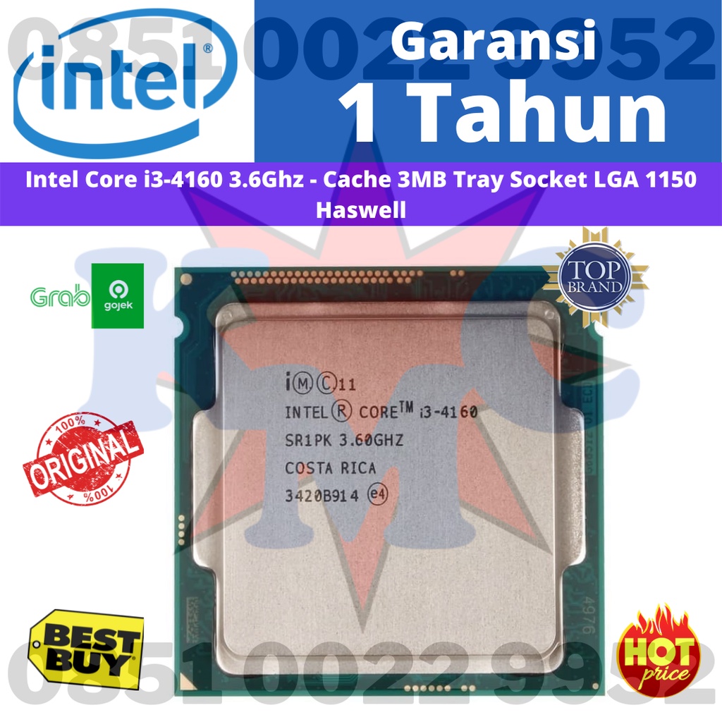 Intel Processor i3 4160 Tray + Fan LGA 1150