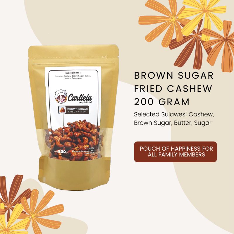 

Kacang Mete Brown Sugar Carlicia 200 gram Snack Cemilan Mede Goreng