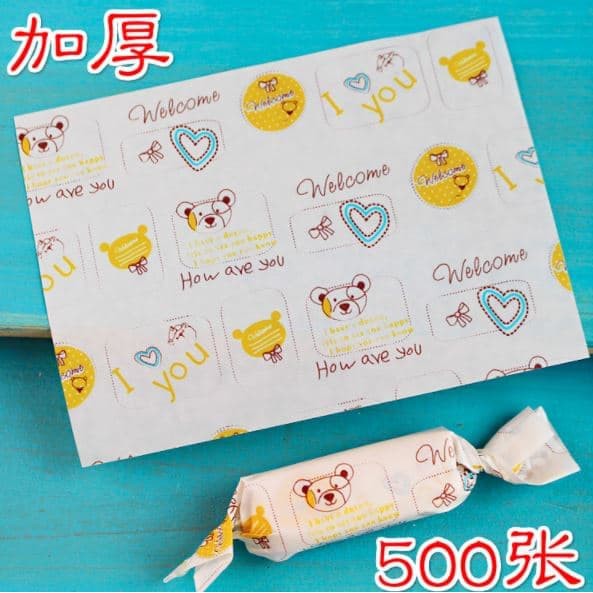 

CVCV137 KERTAS PEMBUNGKUS PERMEN/ NOUGAT/ COKLAT BEAR LOVE - SUGAR