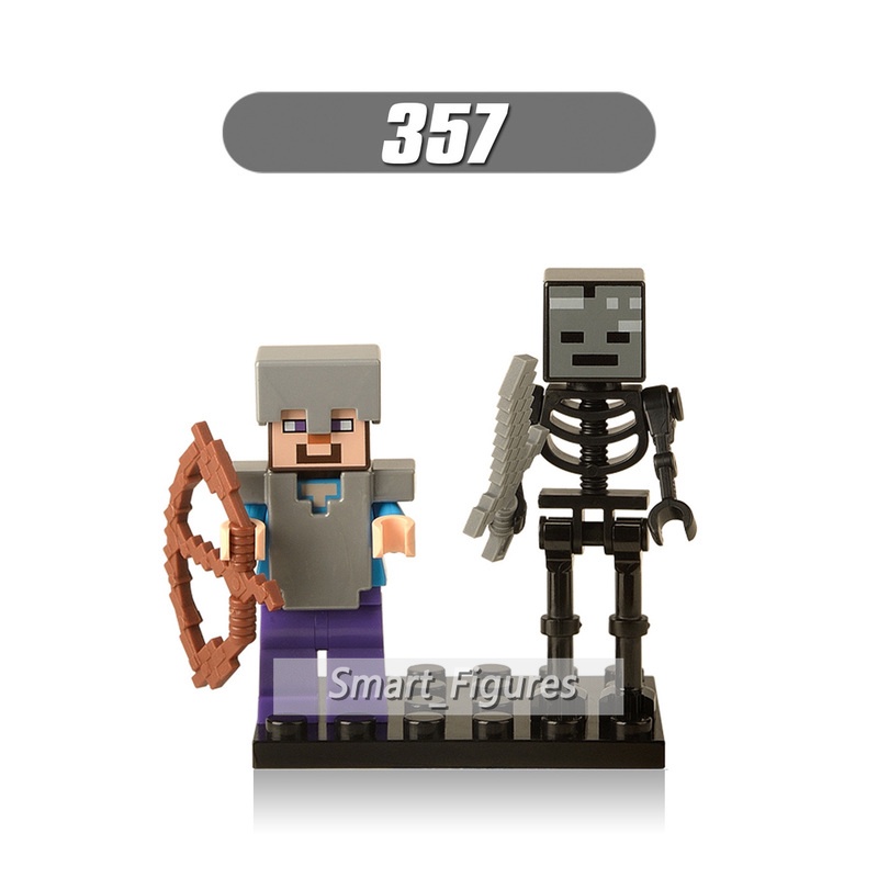 X0127 Mainan Action Figure Mini Minecraft Iron Golem Steve Alex Skeleton Domba Creeper Enderman Untuk Hadiah