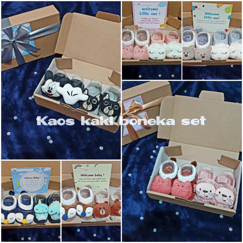 [NEW] Kaos Kaki Boneka Hampers set Parcel Newborn Laki-laki Perempuan