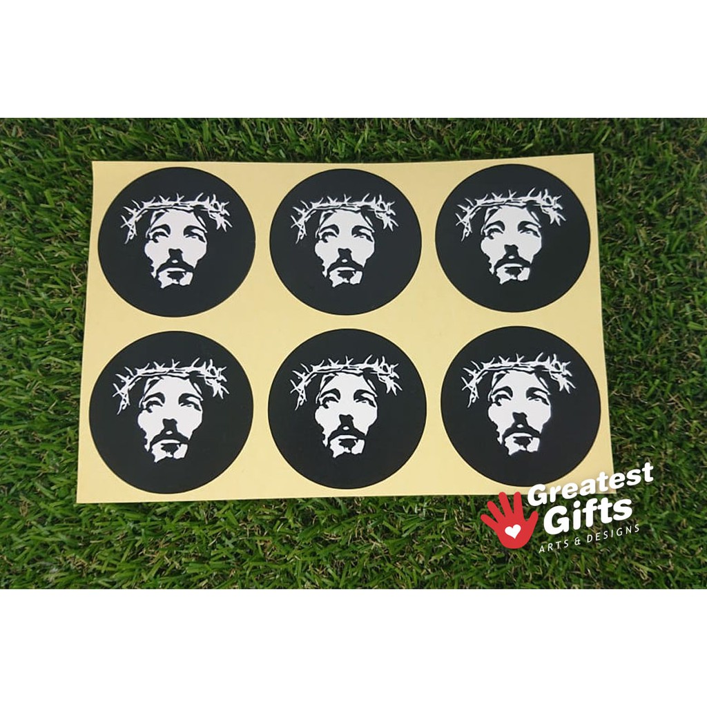 

Label Stiker seri Paskah Passover Easter round Sticker JESUS bundar bulat