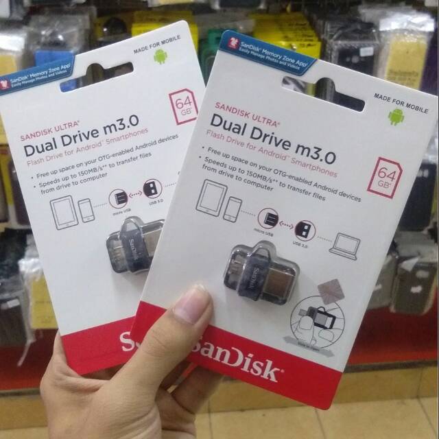 [ORIGINAL]Flashdisk OTG Sandisk Dual Drive m3.0 64 GB GARANSI 5THN