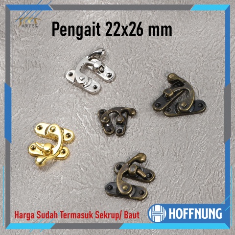 Kunci Pengait Box 22x26 mm Gembok Box Kuncian Kotak Mahar Seserahan