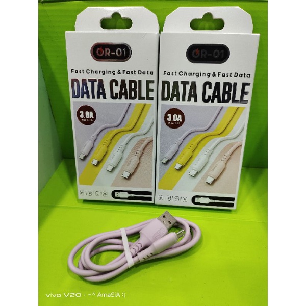 Kabel Data Fast Charging Dan Fast Data mikro USB QR-01 3.0 A