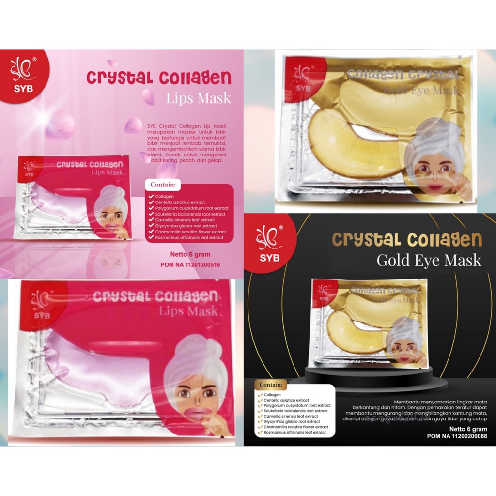 ⭐ BAGUS ⭐ SYB Crystal Collagen Lip Mask | Eye Mask (✔BPOM) 6gr / Lip Mask SYB