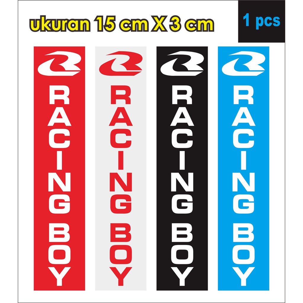 Sticker Shock Bottom RCB RACING BOY Cutting Stiker Sticker Pack RCB Racing Boy RCB 1 Stiker Pack Mot