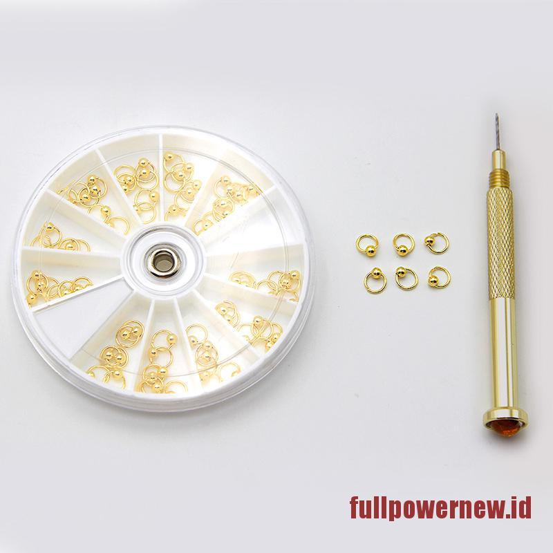 【COD】24Pcs Mixed Gold Rhinestones Nail Charms Dangle Piercing Hand Drill Hole