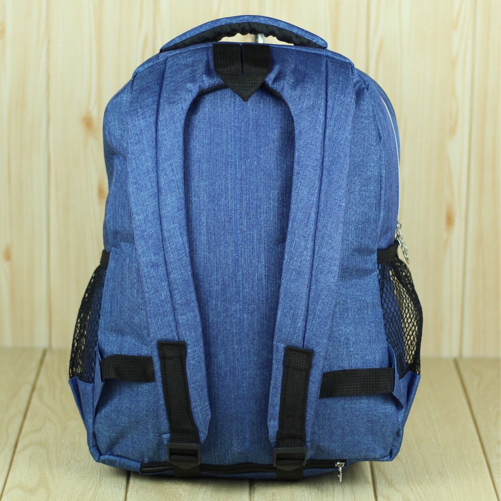 Tas Sekolah Biru Ransel Distro Denim Biru Scotlet  Backpack Punggung Keren