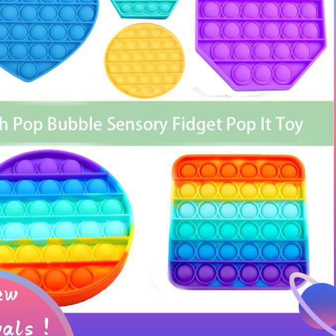 ✿ Pop It Mainan Anak Fidget Spinner Bentuk Bulat Untuk Penghilang Stress Anak popit po it pop it ♙