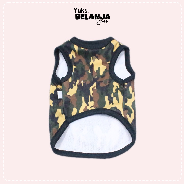 Baju Kucing dan Anjing Army Tank / bahan nyaman size S-XL | Yuk Belanja Gaes!