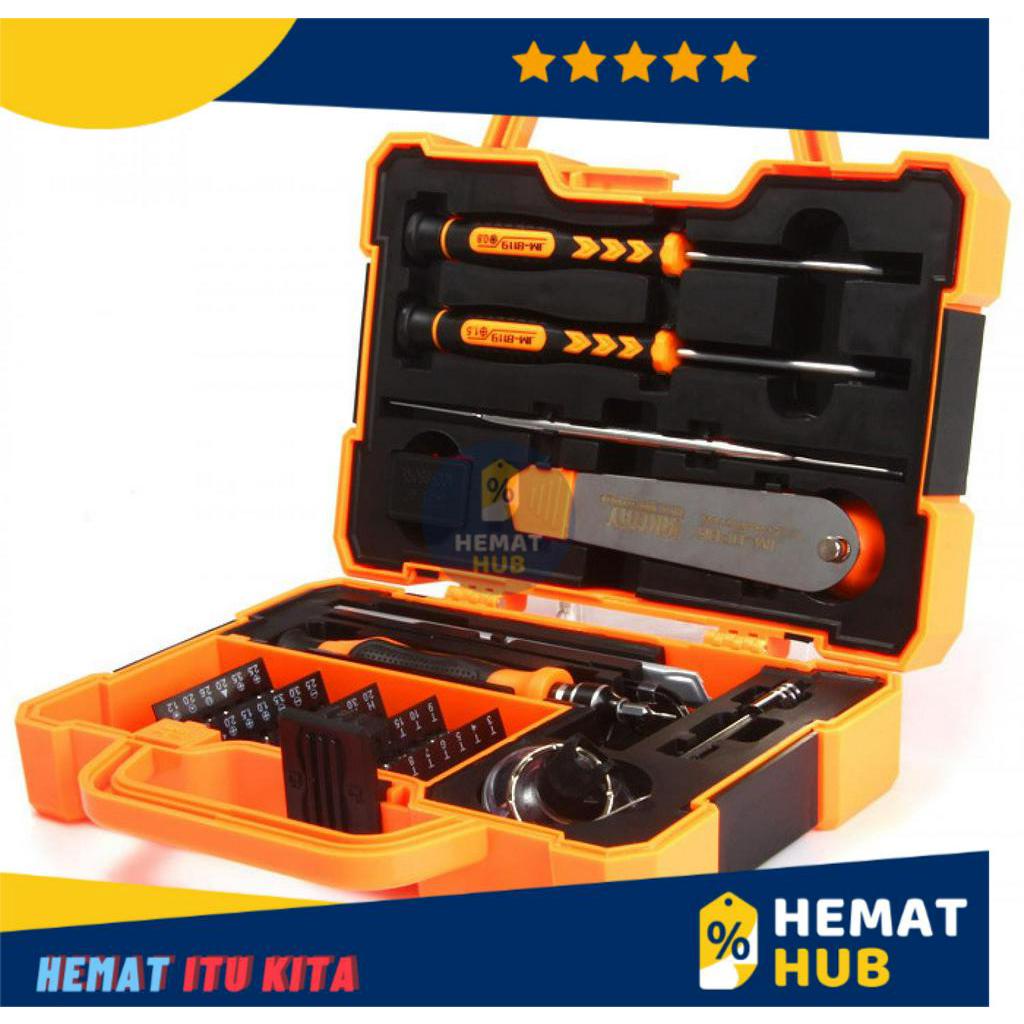 Obeng Set Jakemy 45 in 1 Precision Screwdriver Repair Tool Kit Kotak Multifungsi Multitool Reparasi