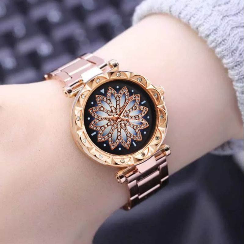 ✅[COD] Jam Tangan Wanita Analog Fashion Casual Women Strap Stainless Steel Wrist Quartz Watch W34