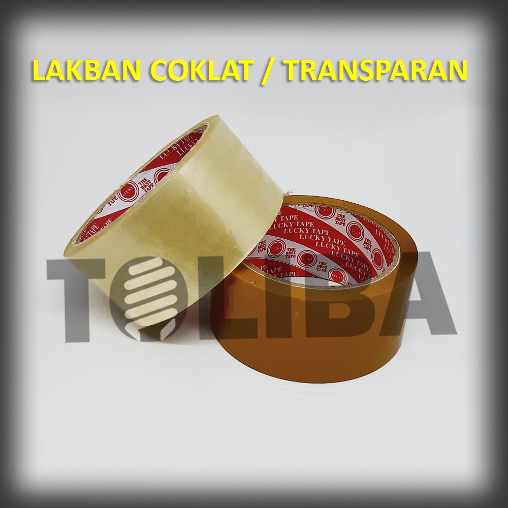 lakban transparan / lakban coklat / tape isolasi solatip slotip lakban bening