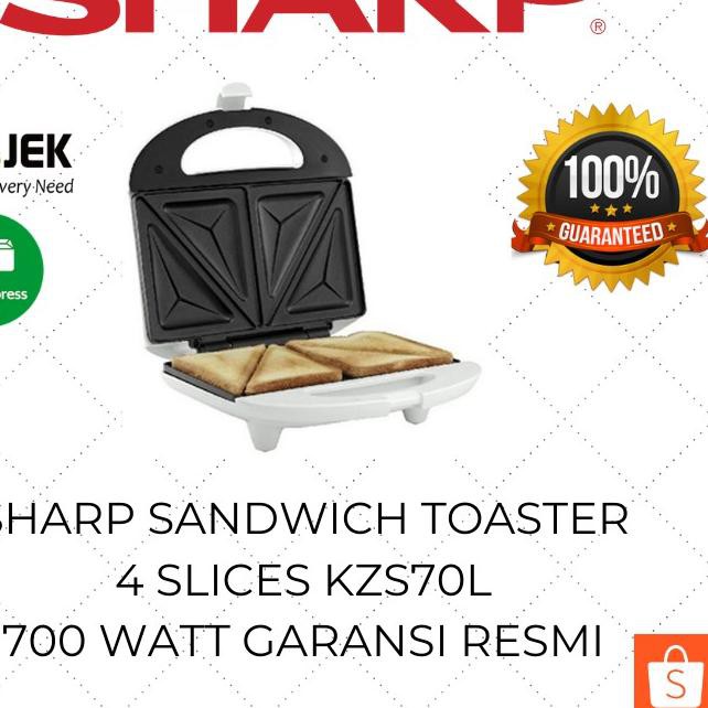 Bagus Sharp Sandwich Toaster Kzs70lw Pemanggang Roti Bakar Murah Alat Panggang Roti Listrik Low Shopee Indonesia