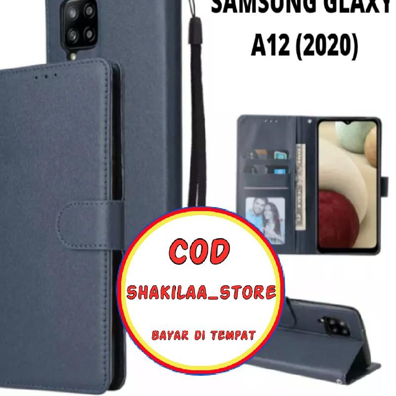 Limited - CASE FLIP CASE KULIT FOR SAMSUNG GALAXY A12 2020 - CASING DOMPET-FLIP COVER LEATHER-SARUNG HP
