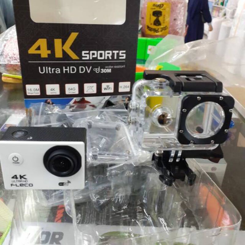 Camera Sport Action 4K Ultra HD Gopro Wi-Fi Waterproof Sport 4K Fleco
